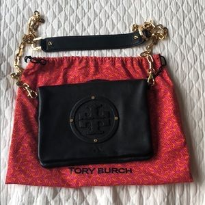 Tory burch black clutch/evening bag
